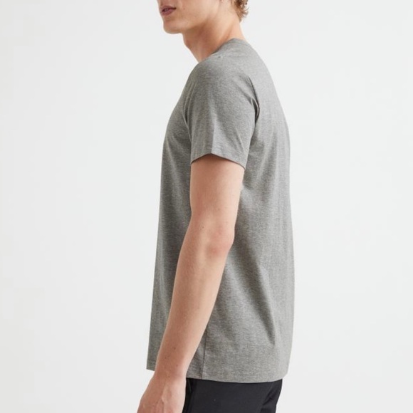 H&M heathered grey mens crewneck t-shirt size small - Picture 4 of 10